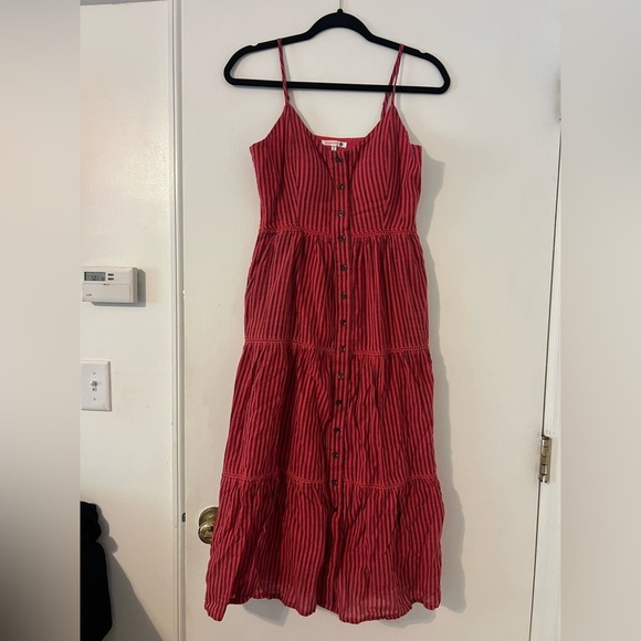 Sundry Red and Black Striped Maxi Dress size 0 (i119) - Picture 2 of 12